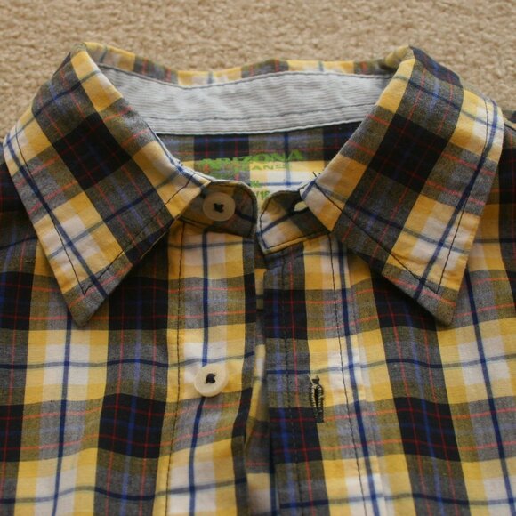 🟡 Boys Arizona Jean Co. Plaid Shirt – Size 14/16 – Excellent Condition 🟡 - Picture 2 of 7